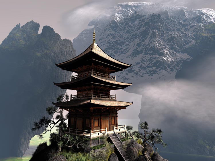 Templo Budista en el Himalaya