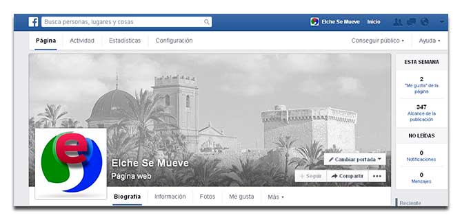 Página Facebook Elche Se Mueve