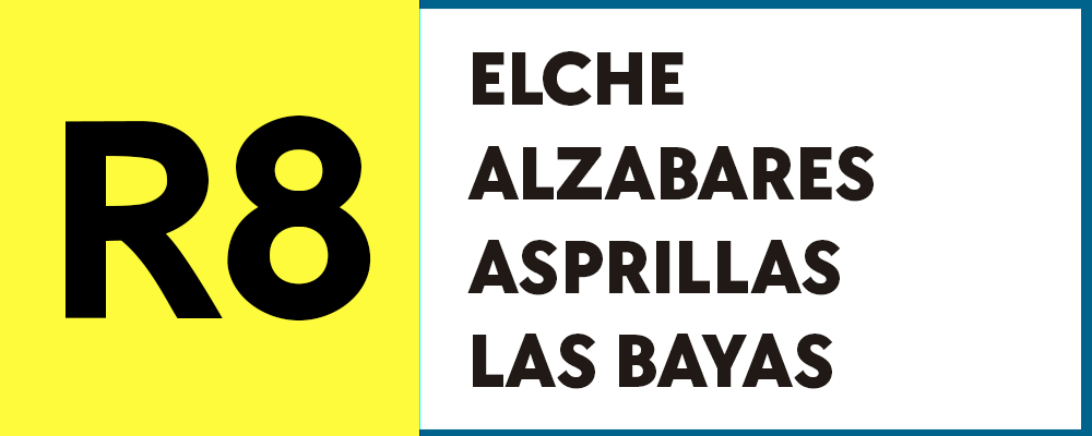 Línea R8 - Autobuses Urbanos de Elche (Pedanías)