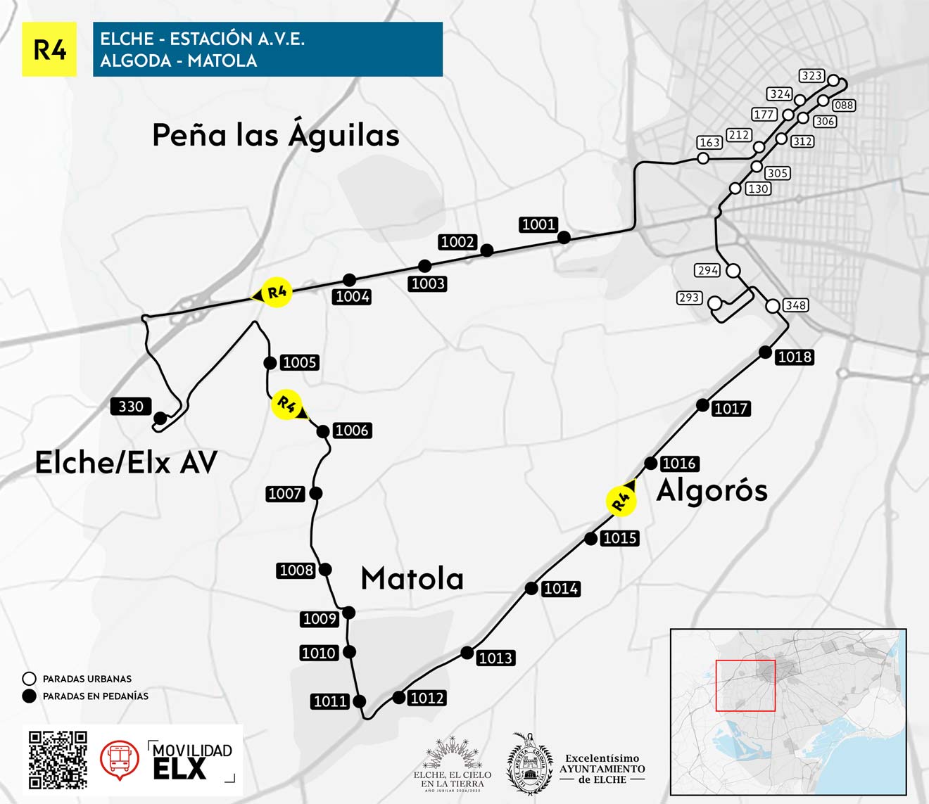 Mapa R04 Pedanías Elche