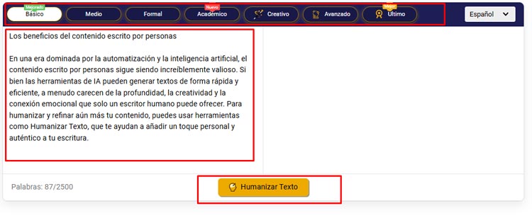 herramientas para humanizar texto