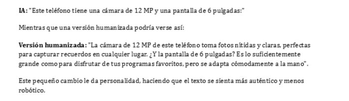 texto humano y comprensible