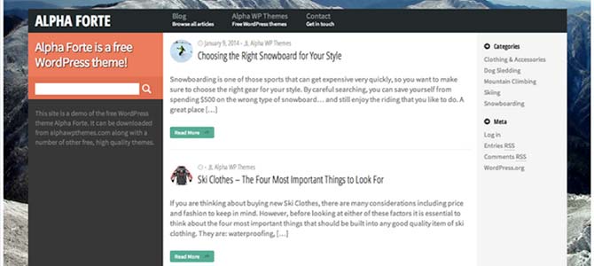 Alpha Forte Responsive Web Theme WordPress