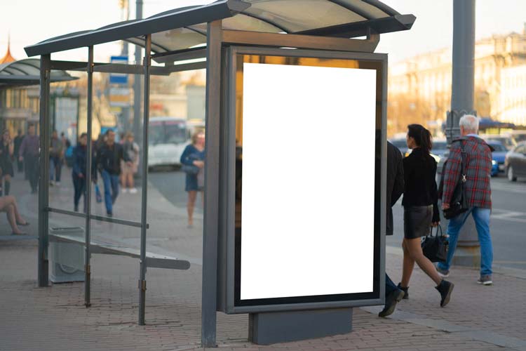 Expositores Publicidad parada Bus