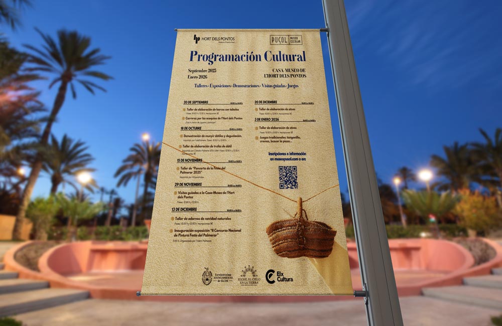 Programación Cultural Casa-Museo de l’Hort dels Pontos Elche - Septiembre 2025 a Enero 2026