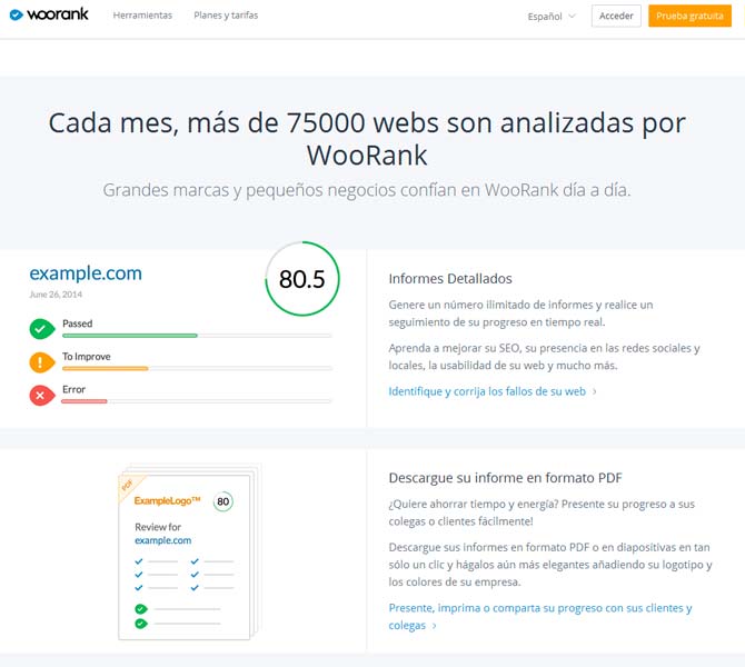 WooRank Herramienta Auditorías SEO