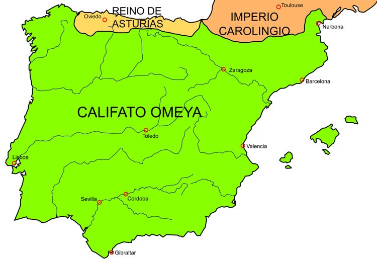 Espana tras la Invasion Musulmana Siglo VIII