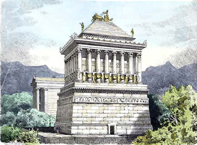 Mausoleo de Halicarnaso una de las Siete Maravillas del Mundo Antiguo