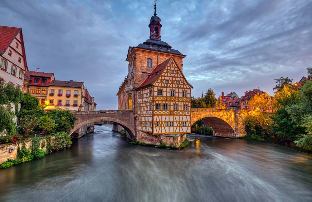 El histórico ayuntamiento de Bamberg en Baviera, 