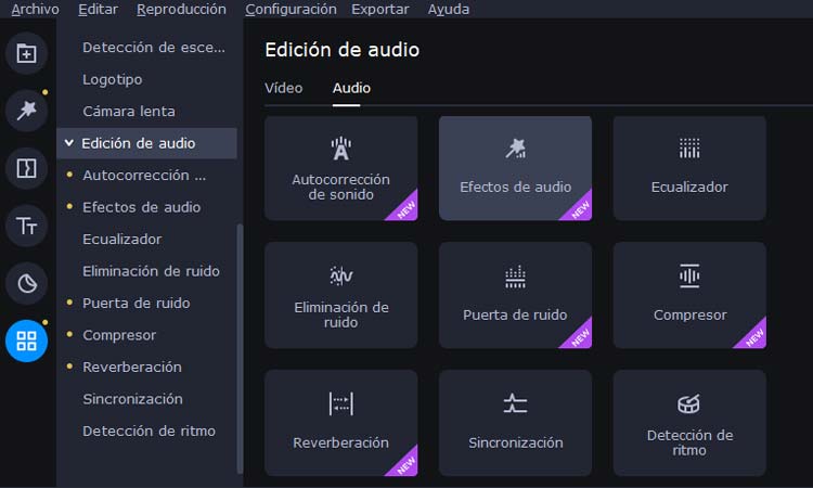 Movavi Video Editor Edicion de Audio