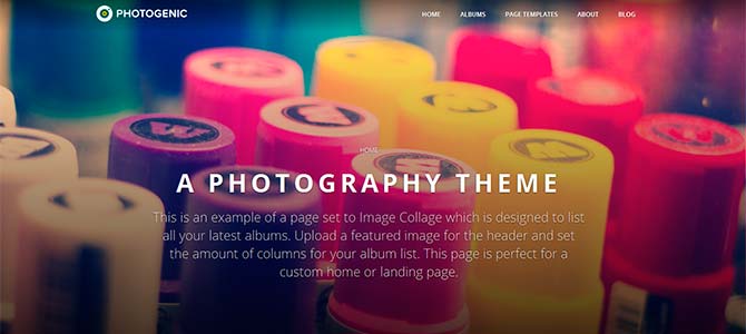 Photogenic Responsive Web Theme WordPress