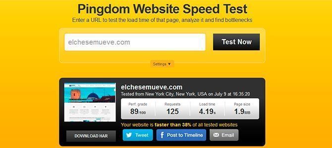 Pingdom Website Speed Test