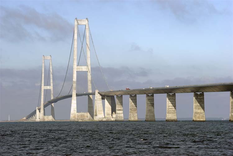 Puente Colgante Gran Belt Este, Dinamarca