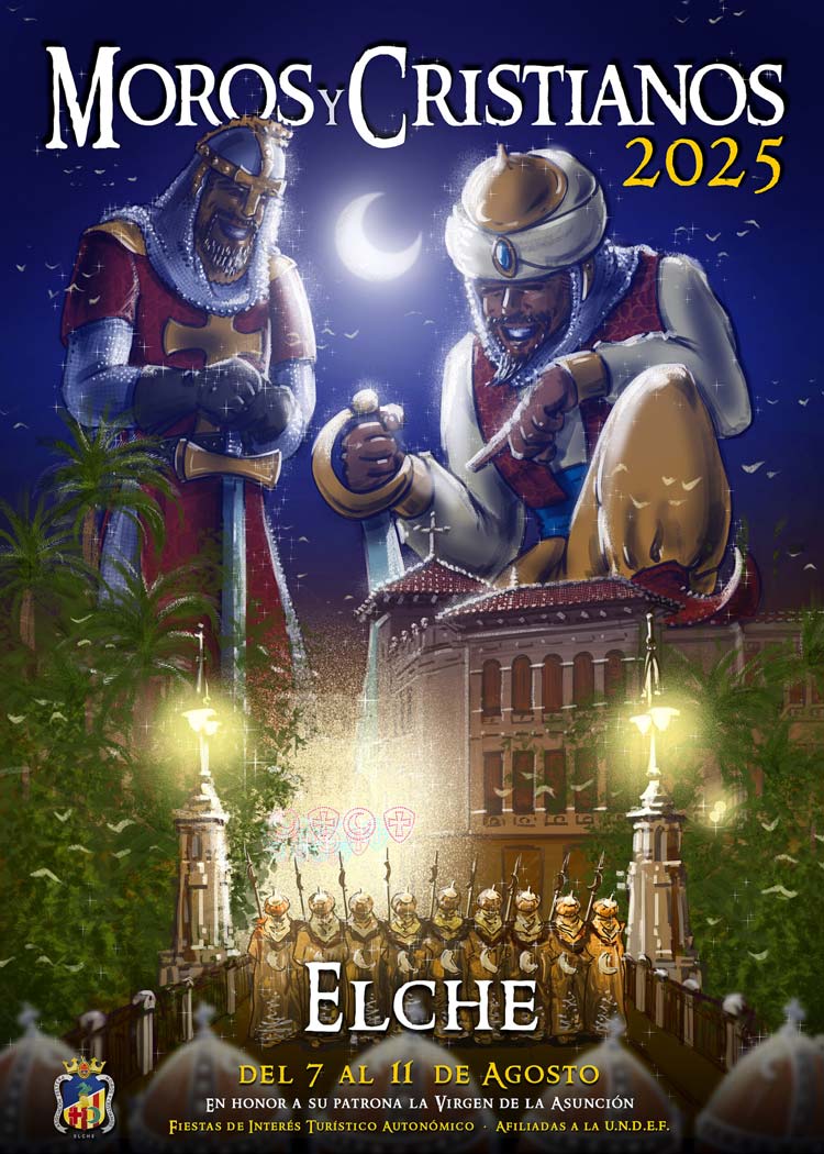 Cartel Fiestas Moros y Cristianos Elche 2025