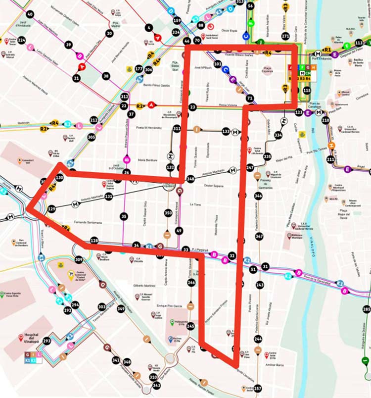 N2 bus nocturno fiestas elche 2024