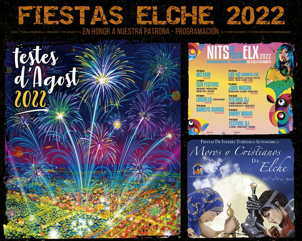 Programa Fiestas de Agosto en Elche 2022 en Honor a la Patrona
