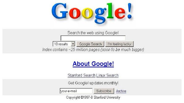 google anos 90