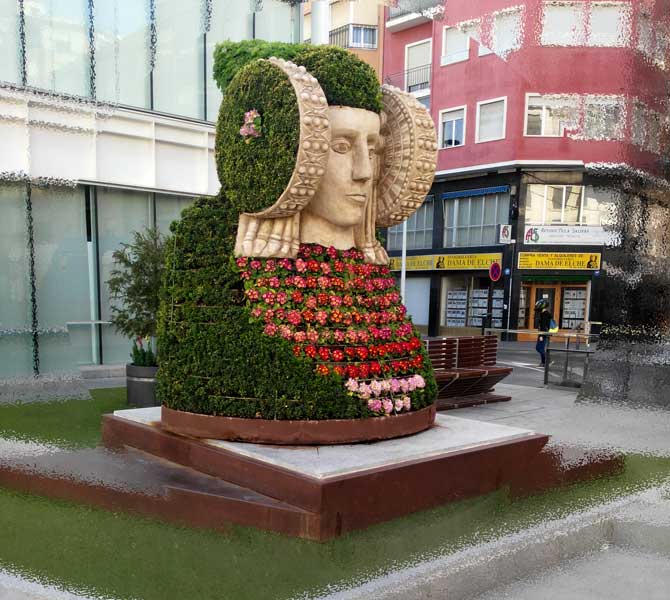 Dama de Elche en la Plaza del Congreso Eucarístico