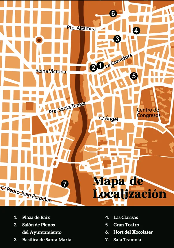 Mapa de Localización de Sedes del Festival Medieval de Elche 2026