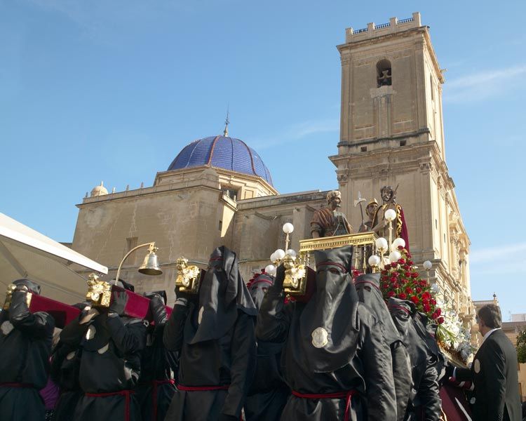 Torre Campanario Basilica Santa Maria Elche Procesion Semana Santa