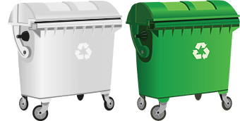 contenedor-VERDE-gris En qué contenedor hemos de depositar los residuos | Elche Limpio
