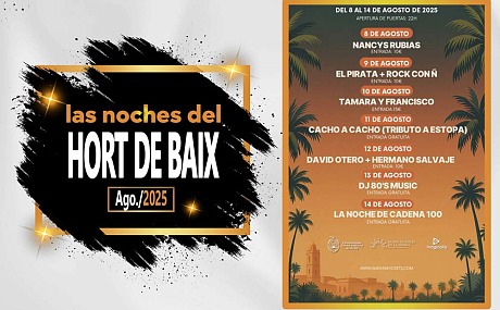 Las Noches del Hort de Baix - Fiestas de Agosto 2025 Elche en Honor a la Patrona